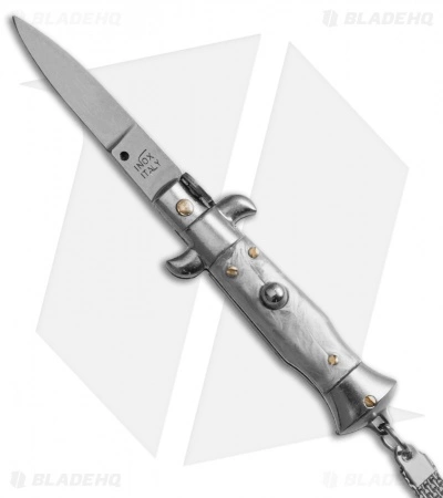 SKM 4" Keychain Stiletto Automatic Knife Gray (1.6" Satin Flat) 3 SKM 4" Keychain Stiletto Automatic Knife Gray (1.6" Satin Flat)