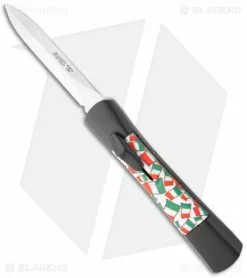 AKC Concord Dagger OTF Automatic Knife Italy Flag (3.25" Satin)