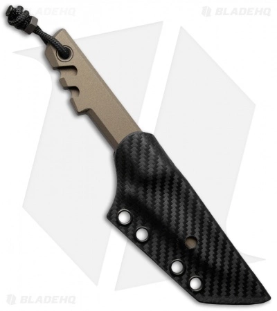 Amsler Knives Large Slik Tanto Fixed Blade Knife Burnt Bronze (2.75" Titanium) 4 Amsler Knives Large Slik Tanto Fixed Blade Knife Burnt Bronze (2.75" Titanium) - Image 2