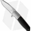 Andre Thorburn Custom L36 M Flipper Knife Black G10 (3.75" Hand Satin)