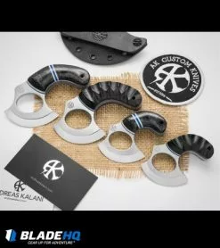 AK Custom Knives Andreas Kalani Custom Loki Mini Skinner Black G-10 (Satin 80CRV2) -Avokelavavat Sales Store andreas kalani custom floki loki dl 1