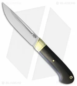 Bark River Ansgar Fixed Blade Knife Black Canvas Micarta (4.75" Satin)
