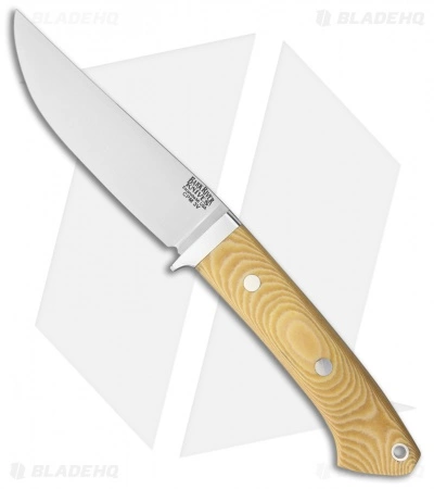 Bark River Classic Clip Point Hunter Fixed Blade Knife Ivory Micarta (4.5" 3V) 3 Bark River Classic Clip Point Hunter Fixed Blade Knife Ivory Micarta (4.5" 3V)