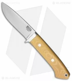 Bark River Classic Drop Point Knife Fixed Blade Ivory Micarta (3.75" Elmax)