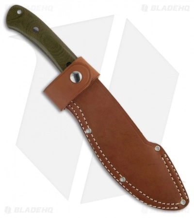 Bark River Knives Grasso Bolo I Knife Green Canvas Micarta (7.5" Plain) 4 Bark River Knives Grasso Bolo I Knife Green Canvas Micarta (7.5" Plain) - Image 2