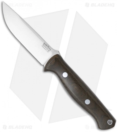 Bark River Knives Gunny Green Canvas Micarta Fixed Blade Knife (3.775" Plain) 3 Bark River Knives Gunny Green Canvas Micarta Fixed Blade Knife (3.775" Plain)