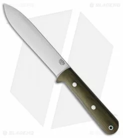 Bark River Kephart Fixed Blade Knife Green Canvas Micarta (5.125" Satin CPM-4V)