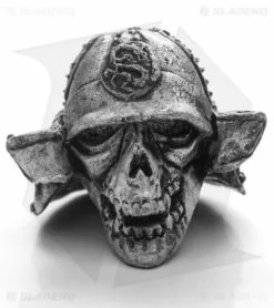 Barrett Custom Knives Barrett Custom Samurai Skull Bead - Pewter/Silver
