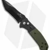 Bear OPS Mini Bold Action V Tanto Auto Knife Black/Green G-10 (3.25" Black)