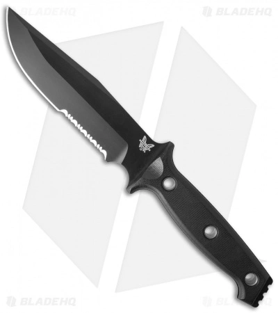 Benchmade Sibert Arvensis Knife Black G-10 (6.44" Black Serr) 119SBK 3 Benchmade Sibert Arvensis Knife Black G-10 (6.44" Black Serr) 119SBK