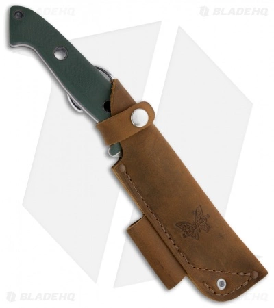 Benchmade 162 Bushcrafter Sibert Fixed Blade Knife Green G-10 (4.43" Satin) 162 4 Benchmade 162 Bushcrafter Sibert Fixed Blade Knife Green G-10 (4.43" Satin) 162 - Image 2