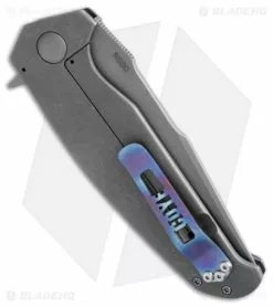 Coye Knives Bill Coye Whiskey 2 Frame Lock Flipper CF/Timascus (4.25" Acid Wash) -Avokelavavat Sales Store bill coye whiskey 2 cf timascus side