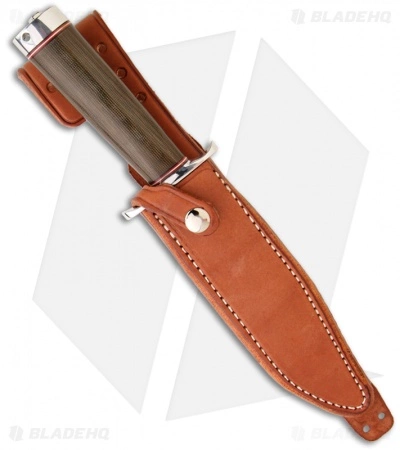 BlackJack Knives Classic Model 7 Knife Fixed Blade Knife Green Canvas (7" Satin) 4 BlackJack Knives Classic Model 7 Knife Fixed Blade Knife Green Canvas (7" Satin) - Image 2