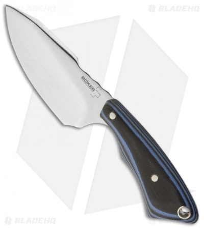 Boker Plus Rambler Fixed Blade Knife Black/Blue G-10 (2.75" Satin Plain) 02BO182 3 Boker Plus Rambler Fixed Blade Knife Black/Blue G-10 (2.75" Satin Plain) 02BO182