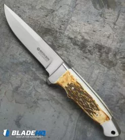 Boker Vollintegral 2.0 Fixed Blade Knife Stag Horn (4.625" Satin) 121586 -Avokelavavat Sales Store boker vollintegral 2 stag horn 121586 BHQ 37933 er side