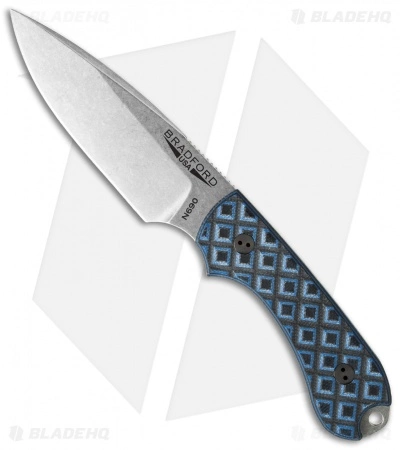Bradford Knives Guardian3 Fixed Blade Black/Blue G-10 (3.5" False Edge N690 SW) 3 Bradford Knives Guardian3 Fixed Blade Black/Blue G-10 (3.5" False Edge N690 SW)