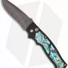 Brend Knives Custom M2 Auto W/ Abalone Inlays (4" Damascus) 2012 Blade Show -Avokelavavat Sales Store brend custom m2 auto damascus abalone