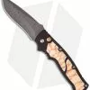 Brend Knives Custom M2 Auto W/ Tiger Coral Inlays (4" Damascus) 2012 Blade Show