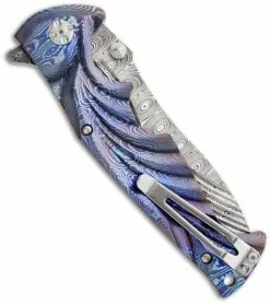 Brian Tighe Custom Tighe Breaker Knife Moku-Ti Folder (4" Damasteel) -Avokelavavat Sales Store brian tighe damasteel cusom back