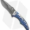Brian Tighe Custom Tighe Drip Button Lock Knife Blue Ti (3.75" Acid Wash) #9 -Avokelavavat Sales Store brian tighe drip blue jm