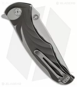 Brian Tighe Custom Tighe Coon Knife Fluted Titanium (3.75" Polished) -Avokelavavat Sales Store brian tighe flipper mirror polish coon fluted side