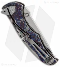 Brian Tighe Custom Tighe Coon Knife NIRK Lock Titanium Folder (3.75" Polished) 5 Brian Tighe Custom Tighe Coon Knife NIRK Lock Titanium Folder (3.75" Polished) -Avokelavavat Sales Store brian tighe flipper mirror polish coon nirk ano blue purple side