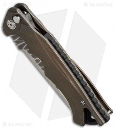 Brian Tighe Custom Tighe Fighter Automatic W/ Borka Grind Bronze Ti (3.9" Satin) 4 Brian Tighe Custom Tighe Fighter Automatic W/ Borka Grind Bronze Ti (3.9" Satin) - Image 2