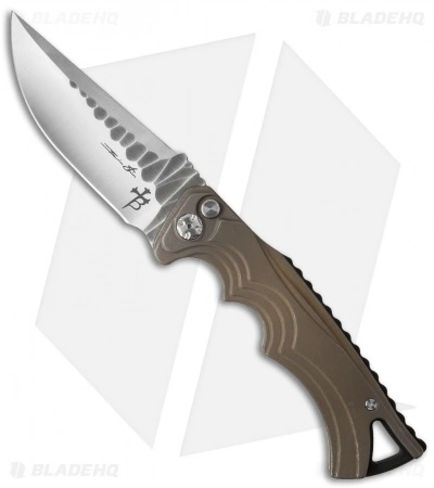 Brian Tighe Custom Tighe Fighter Automatic W/ Borka Grind Bronze Ti (3.9" Satin) 3 Brian Tighe Custom Tighe Fighter Automatic W/ Borka Grind Bronze Ti (3.9" Satin)