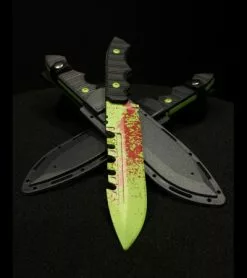 Brous Blades Coroner Knife Zombie Green Fixed Blade (6.25" Plain) Limited -Avokelavavat Sales Store brous blades coroner zombie green knife 1