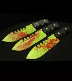 Brous Blades Coroner Knife Zombie Green Fixed Blade (6.25" Plain) Limited -Avokelavavat Sales Store brous blades coroner zombie green knife 2