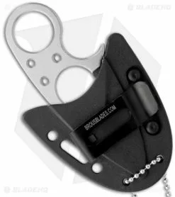 Brous Blades Silent Soldier V2 Neck Knife Drop Point Fixed (2.5" Stonewash) -Avokelavavat Sales Store brous blades j brous ssv2 fixed bead blast sheath