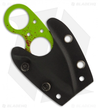 Brous Blades Silent Soldier V2 Zombie Green Neck Knife Fixed (2.5 Plain) 4 Brous Blades Silent Soldier V2 Zombie Green Neck Knife Fixed (2.5 Plain) - Image 2