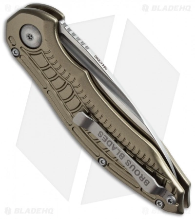 Brous Blades Bionic Automatic Knife Bronze (3" Satin) 4 Brous Blades Bionic Automatic Knife Bronze (3" Satin) - Image 2
