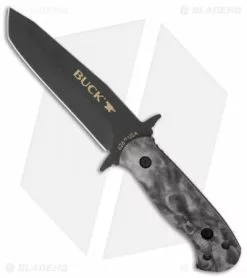 Buck Knives Buck Intrepid-XL Reaper Black Knife Fixed Blade (5" Black Plain) 0626CMS-B