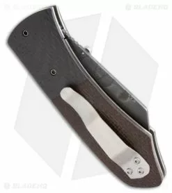 Burr Oak Knives Combat Utility Basic Knife CF/Micarta (3.375" Black) 5 Burr Oak Knives Combat Utility Basic Knife CF/Micarta (3.375" Black) -Avokelavavat Sales Store burr oak c u b 4 8 14 side