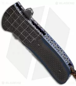 Burr Oak Knives Coffin Nail Drop Point Flipper Knife Blue/CF (3.5" San Mai) #1 -Avokelavavat Sales Store burr oak coffin nail drop point 1 bottom cm