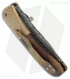 Burr Oak Knives Snub Nose Knife Ironwood/Mokume (2.9" San Mai) -Avokelavavat Sales Store burr oak folder burr snub nose side