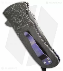 Burr Oak Knives Coffin Nail Flipper Knife Skull/CF (3.5" San Mai) -Avokelavavat Sales Store burr oak knives coffin nail dp 6 5 2015 side jm