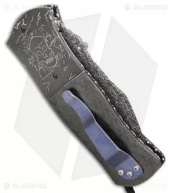 Burr Oak Knives Full Dress Dreadnought Knife Skull/Carbon Fiber (3.5" Damascus) 7 Burr Oak Knives Full Dress Dreadnought Knife Skull/Carbon Fiber (3.5" Damascus) -Avokelavavat Sales Store burr oak knives dreadnought skull mosaic 6 2015 side jm