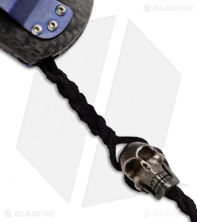 Burr Oak Knives Full Dress Dreadnought Knife Skull/Carbon Fiber (3.5" Damascus) 6 Burr Oak Knives Full Dress Dreadnought Knife Skull/Carbon Fiber (3.5" Damascus) - Image 4