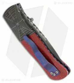 Burr Oak Knives Sidewinder II Knife Damascus/Micarta (3.5" San Mai) -Avokelavavat Sales Store burroakknives folder sidewinder ii side