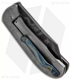 Chuck Gedraitis Puffin Folding Knife Titanium Folder (2.375" Damascus) 5 Chuck Gedraitis Puffin Folding Knife Titanium Folder (2.375" Damascus) -Avokelavavat Sales Store c gedraitis puffin dama lscf side