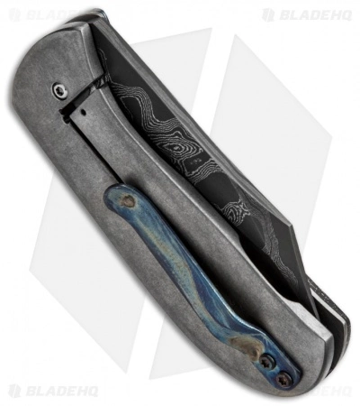 Chuck Gedraitis Puffin Folding Knife Titanium Folder (2.375" Damascus) 4 Chuck Gedraitis Puffin Folding Knife Titanium Folder (2.375" Damascus) - Image 2