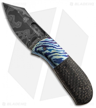 Chuck Gedraitis Puffin Folding Knife Titanium Folder (2.375" Damascus) 3 Chuck Gedraitis Puffin Folding Knife Titanium Folder (2.375" Damascus)