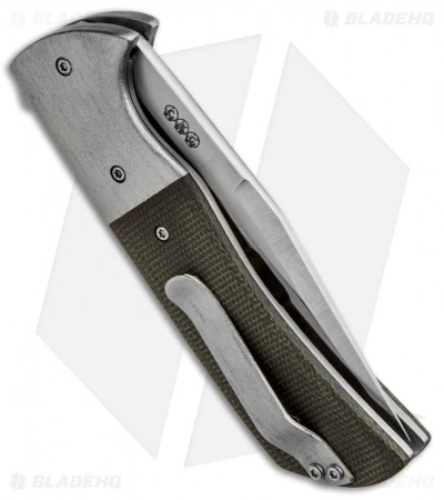 Chuck Gedraitis Pathfinder Flipper Knife Ti/Micarta (3.5" Satin Plain) 4 Chuck Gedraitis Pathfinder Flipper Knife Ti/Micarta (3.5" Satin Plain) - Image 2