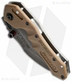 Dwaine Carrillo SC250 Scout Rhino Frame Lock Knife Coyote G10/Ti (4.25" Black) -Avokelavavat Sales Store carrillo scout coyote cpm 154 2012 bottom cm
