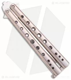 Chuck Gedraitis Knives Balisong #61 Titanium Butterfly Knife (4" Satin) -Avokelavavat Sales Store chuck gedraitis balisong 61 titanium back