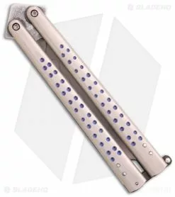 Chuck Gedraitis Knives Balisong #91 Titanium Butterfly Knife (4.25" Hamon) -Avokelavavat Sales Store chuck gedraitis balisong ti handles cf latch back