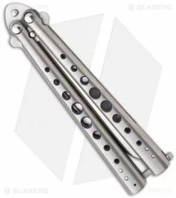 Chuck Gedraitis Knives Balisong #43 Titanium Butterfly Knife (4" Satin) -Avokelavavat Sales Store chuck gedraitis butterfly used march2012 back