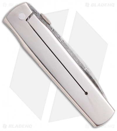 Chuck Gedraitis Hybrid Framelock Folder Knife W/ White Micarta (3.19" Damascus) 4 Chuck Gedraitis Hybrid Framelock Folder Knife W/ White Micarta (3.19" Damascus) - Image 2